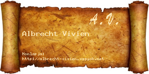 Albrecht Vivien névjegykártya