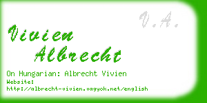 vivien albrecht business card